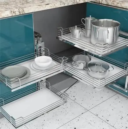 Skirting Drawers To Utilise The Dead Space Beneath A Magic Pull-Out To Store Your Daily Utensils